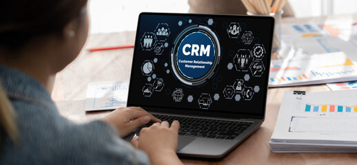 Customer relationship management system on brisk computer for CRM business and enterprise