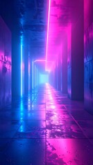 Neon-Lit Cyberpunk Alley - A Futuristic Urban Exploration.
