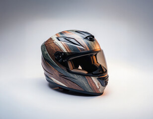 Fototapeta premium Organic Textured Headgear with Metallic Flow Pattern and Artistic Surface Depth