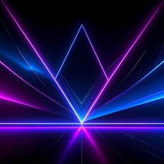 Neon Light Show - Abstract Geometric Design with Vibrant Colors.
