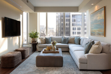 Modern Interior Design of a Living Room