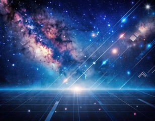 Obraz premium Cosmic Horizon - A Journey Through Space and Time.