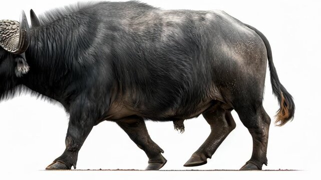 Majestic Cape Buffalo - A Powerful Wildlife Portrait in Motion.