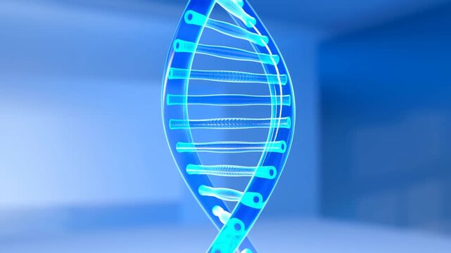DNA Double Helix Rotation Medical Science Background