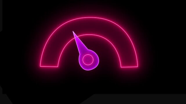 Digital symbols at the red speedometer. Car mileage, measuring kilometers..Energy meter icon