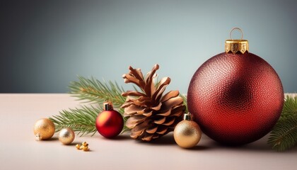 Christmas Or New Year Greeting Card