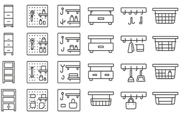 Storage options for organization and space management in home or office environment in various designs and styles