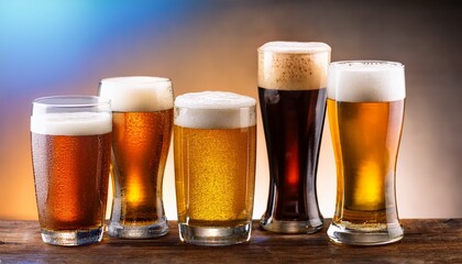 Glasses With Different Sorts Of Beer