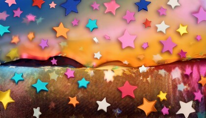 Background Cute Poster Base Stylish Colorful Star Pop