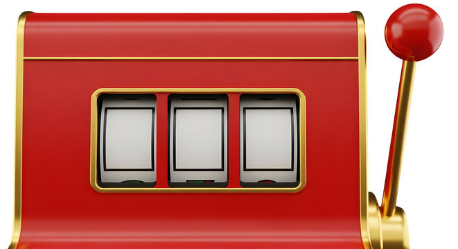 Classic slot machine icon isolated on transparent background