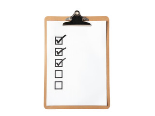 A person's daily tasks and reminders are organized on this clipboard