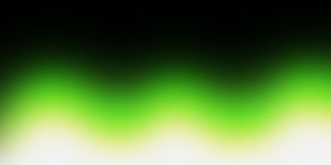 Abstract Blurred Green and Black Gradient Wave Background with Soft Grain Texture