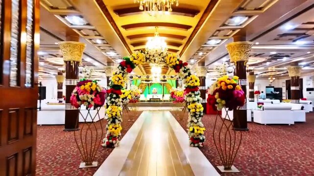 Elegant Marriage Hall Wedding Setup Video in 4K HD
Luxury Wedding Hall Decoration Walkthrough 4K HD
Beautifully Decorated Marriage Hall Interior 4K HD Video
Grand Wedding Reception Hall Ambience in 4K