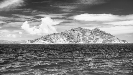 Amazing landscape of La Digue Island in the Seychelles Archipelago