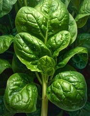 Epinards en branche crus. Generaed Image.