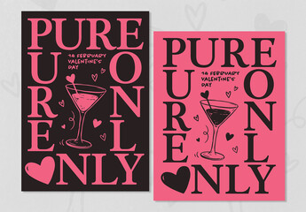 Modern Y2K Valentine&rsquo;s Day Event Poster Layout