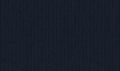 Dark Blue Ribbed Fabric Texture Background with Vertical Lines © ceren