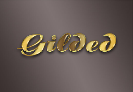 Gold Luxury Realistic Text Effect Script Elegant Shiny Font