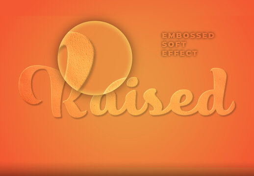 Orange Classic Embossed Soft Text Effect Script Beveled Font