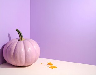Pastel Pumpkin Still Life - A Minimalist Autumn Aesthetic.