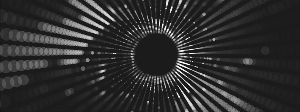 Portal network with wireframe and funnel for cyber background. Scifi banner and abstract for tech illustration. Matrix effect and structure for hardware concept art.