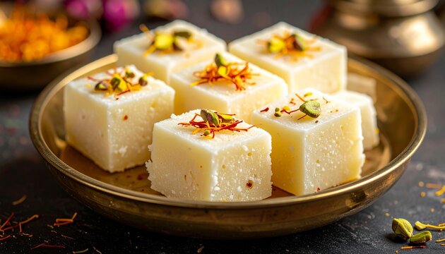 Bengali Sandesh. Traditional Indian Food