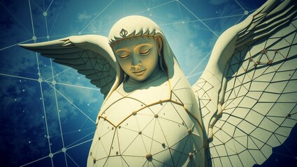 Celestial Angel with Geometric Patterns