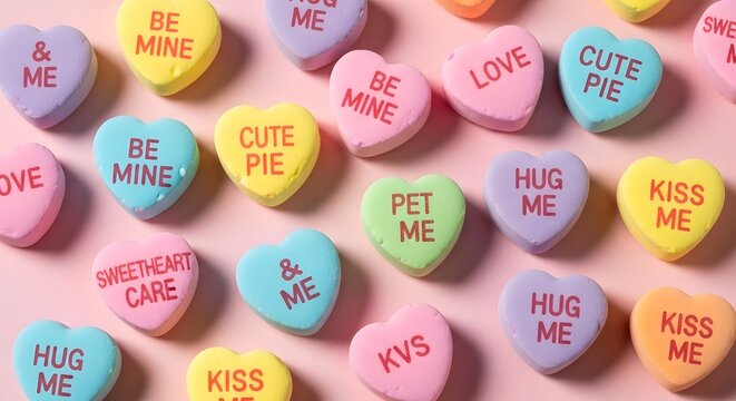 Sweetheart Conversation Candies with Valentine's Day Messages