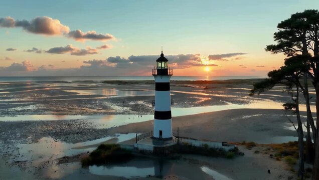High resolution 4K footage of the Playa del Fangar desert the Ebro Delta Spain captured the direction of Faro del Fangar showcasing sand dunes coastal textures natural 