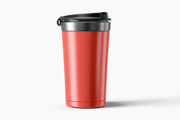 White background matte finish tumbler realistic mockup sleek travel beverage studio photo hd
