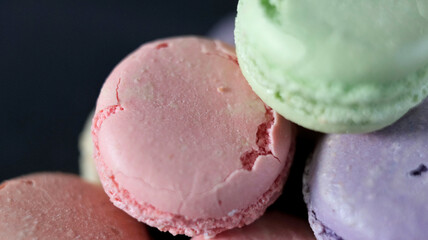 macarons en gros-plan