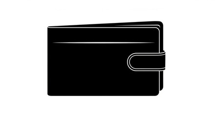 Obraz premium A sleek black wallet with a silver clasp