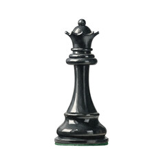 Fototapeta premium Elegant black chess queen piece standing upright detailed watercolor illustration traditional board game item