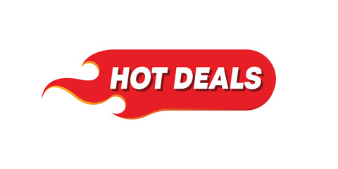 Hot deals promotion tag label design