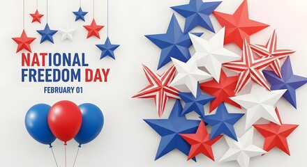 Celebrating national freedom day with patriotic spirit and star spangled decorations