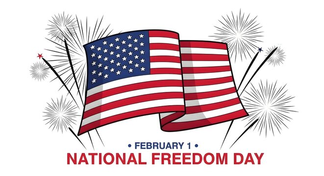 Celebrating national freedom day with patriotic spirit and american values on february 1st