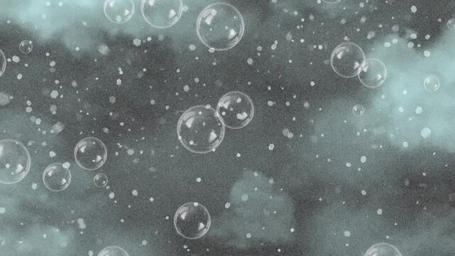 Abstract bubble animation cloud background color
