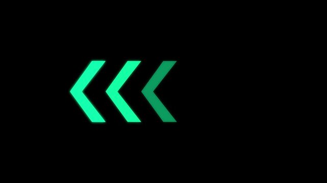 black and white arrow,Animated Left-directional white arrow for the overlay. next button concept animation.Left-directional arrow loop animation .arrow