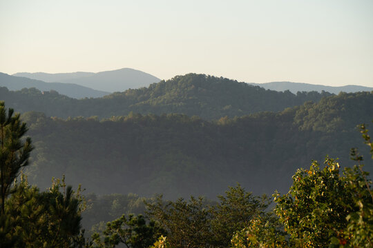 Unedited - Sunrise over the Great Smoky Mountains in Tennessee. These Blue Ridge mountains are like no other!	