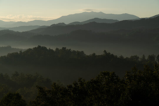 Unedited - Sunrise over the Great Smoky Mountains in Tennessee. These Blue Ridge mountains are like no other!	