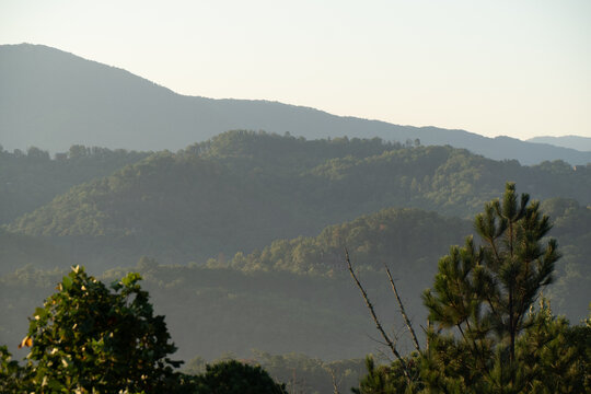 Unedited - Sunrise over the Great Smoky Mountains in Tennessee. These Blue Ridge mountains are like no other!	