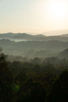 Unedited - Sunrise over the Great Smoky Mountains in Tennessee. These Blue Ridge mountains are like no other!	
