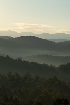 Unedited - Sunrise over the Great Smoky Mountains in Tennessee. These Blue Ridge mountains are like no other!	