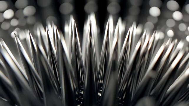 Ferromagnetic Liquid Metal: Abstract Art Science Experiment in Close-Up with Three-Dimensional Textured Composition and Viscous Fluid Dynamics on Black Background