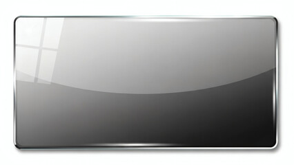 Fototapeta premium Sleek silver laptop computer with reflective screen and chrome frame on white background