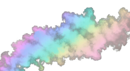 Obraz premium Pastel Color Smoke Fog Dreamy Effect on Black