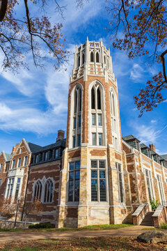 E. Bronson Ingram College on the Vanderbilt University campus is seen in Nashville, Tennessee. Vanderbilt University is a private research university located in the United States.