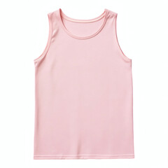 Plain light pink tank top/singlet mockup template, perfect for showcasing designs, personalization, and branding, professionally isolated on a white background