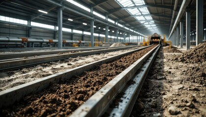 Fototapeta premium Industrial Rail Conveyor