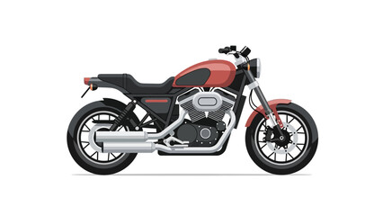 Obraz premium Modern motorcycle design featuring classic aerodynamic elements